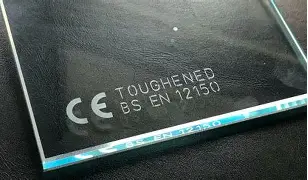 Toughened safety glass double glazing unit to BS EN 12150