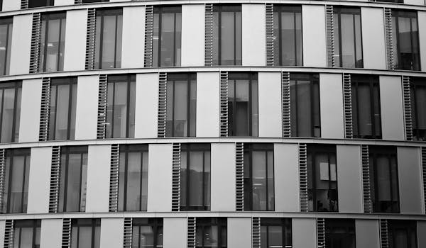 Commercial double glazing installation on a modern office building in the UK